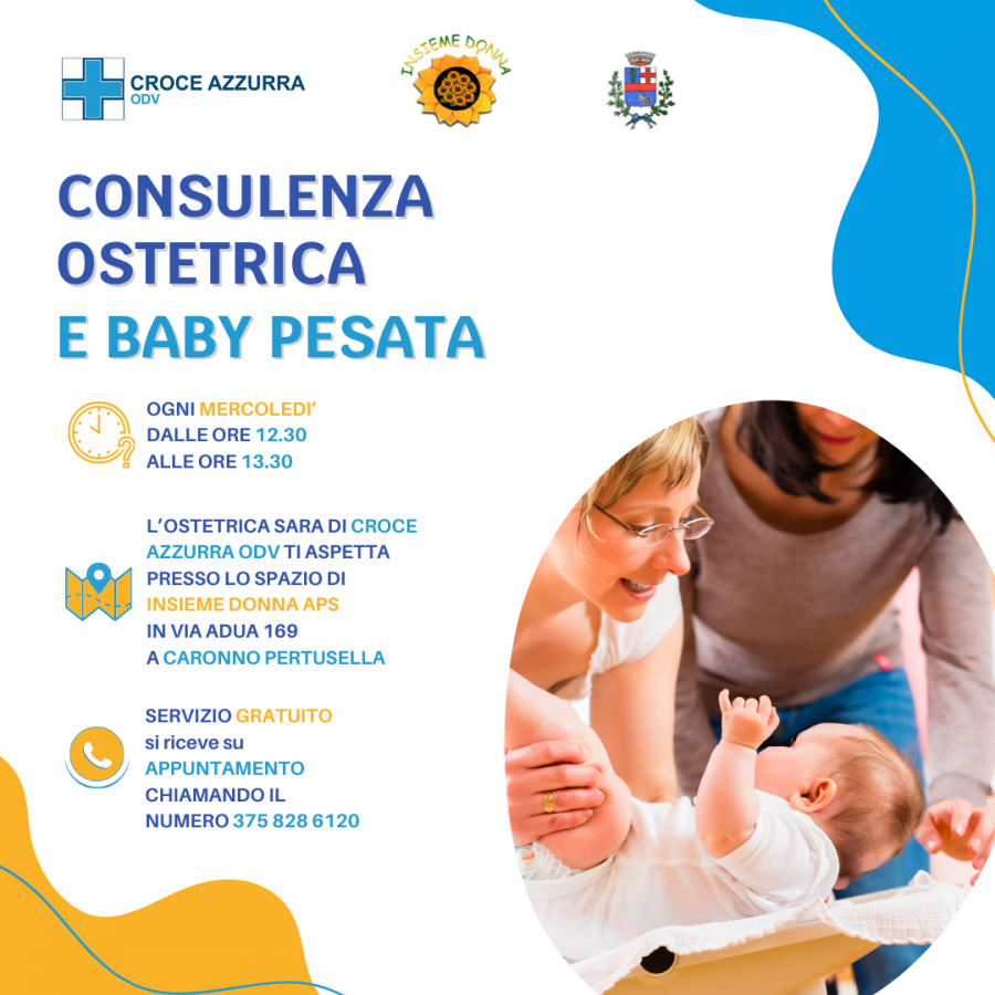 Consulenza ostetrica e baby pesata a Caronno Pertusella